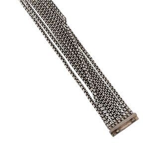 David Yurman Sterling Silver 8 rows box cable Bracelet